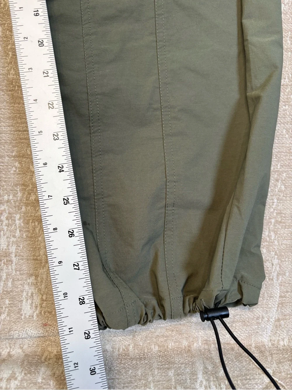 American Stitch Nylon Cargo Pants Olive Green Medium NWT Techwear Gorpcore